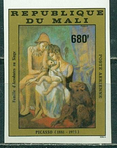 Мали, 1983, Живопись Пикассо, "Семья Акробатов" 1 марка без зубцов